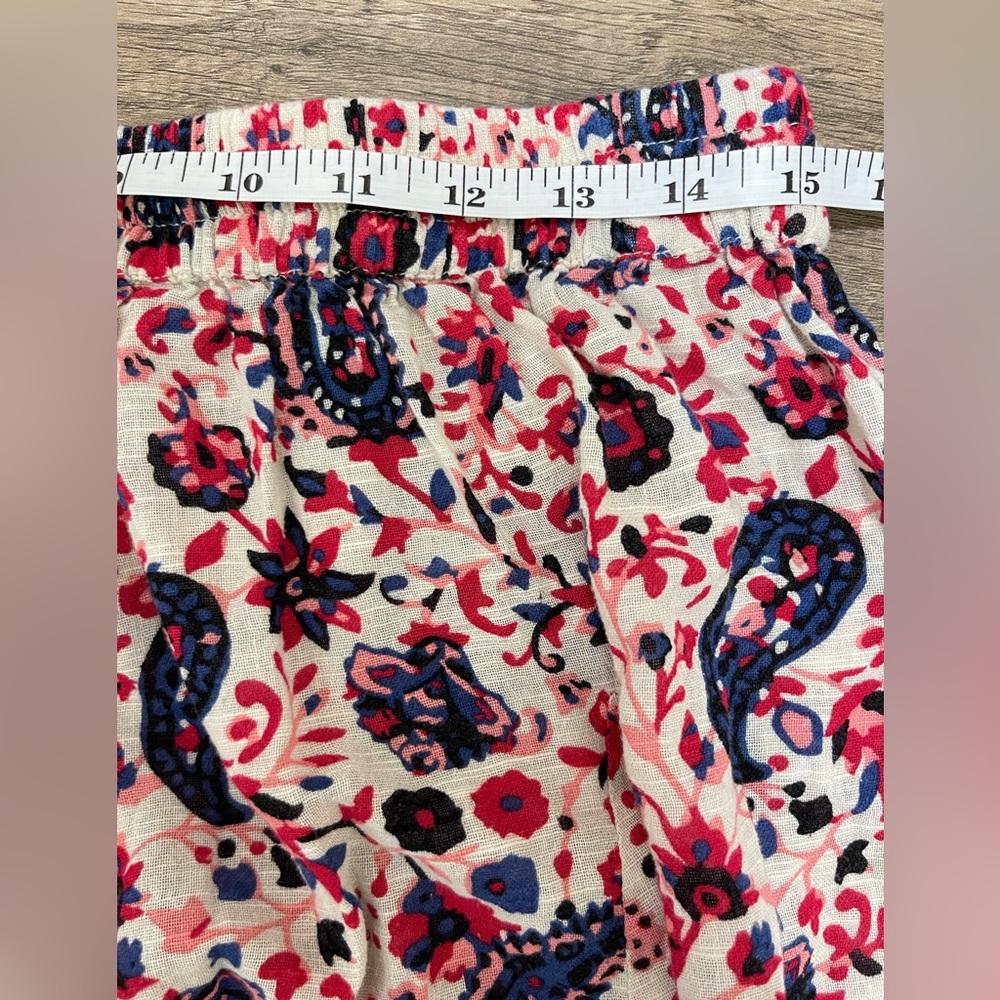 Zara Women’s Size 12 US Mini Skirt Floral Paisley Red Summer - Picture 4 of 16